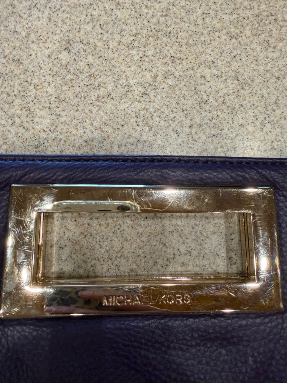 Michael Kors purple Berkeley Leather hand Clutch - Picture 11 of 15